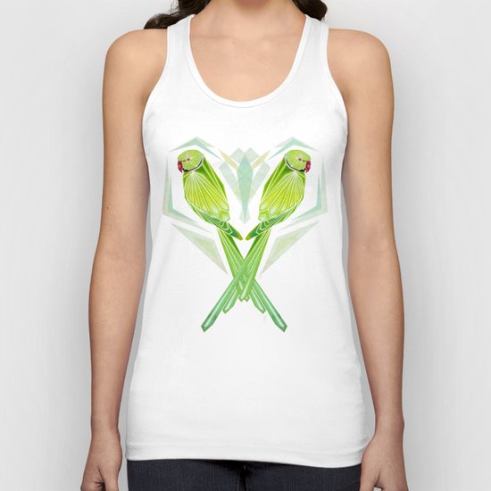 green parrot Unisex Tank Top