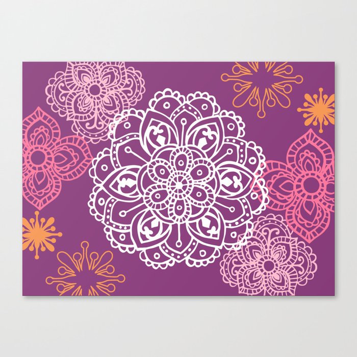 Mandala Purple Canvas Print