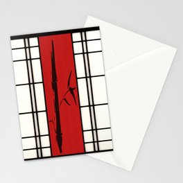 Shoji with bamboo ink painting Stationery Cards
