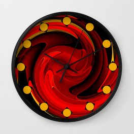 Tornado Red Wall Clock