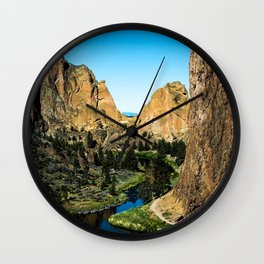 Rocks + River // Hiking Mountains Colorado Scenic View Landscape Photography Forest Backpacking Vibe Wall Clock
