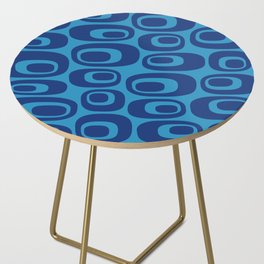 Retro Mid Century Modern Atomic Pattern 538 Blue Side Table
