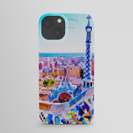 Park Guell Watercolor painting iPhone Case