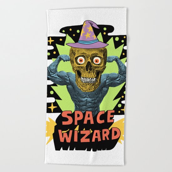 SPACE WIZARD Beach Towel
