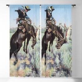“Busting a Bronco” by W Herbert Dunton Blackout Curtain