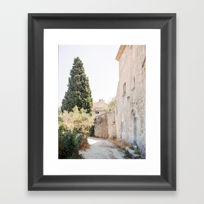 Old street in the village of Oppede Le Vieux, Provence, France on film | Fine Art Travel Photography Framed Art Print