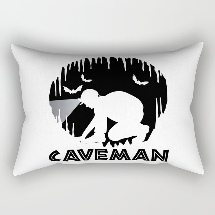 Caveman - Caver Spelunking Speleology Rectangular Pillow