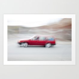 Speeding Car Art Print | Abstract 