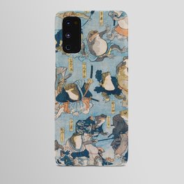 Old Vintage Samurai Frogs Illustration Android Case