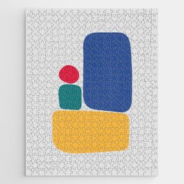 Abstract Geometric Shape Red Green Blue Yellow Jigsaw Puzzle