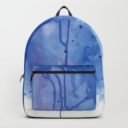 Crackling blue Backpack | Abstract, Rainyday, Painting, Watercolor 