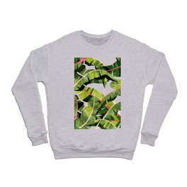 Banana Leaf Salad With Garlic Butter Dressing #painting #illustration Crewneck Sweatshirt