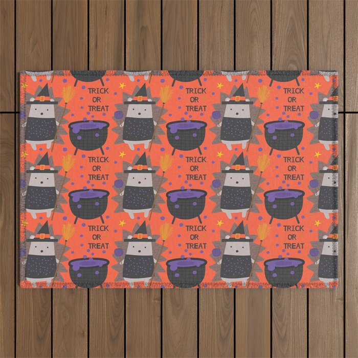 Beautiful Halloween Paper Pattern Outdoor Rug