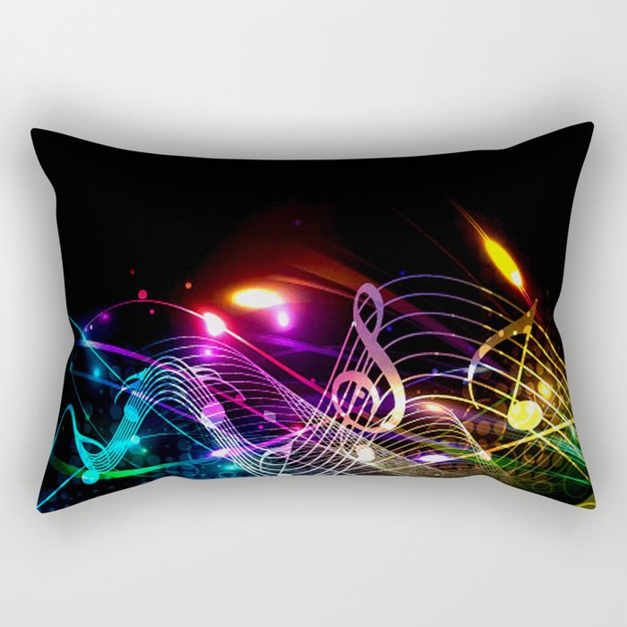 Music Notes in Color Rectangular Pillow