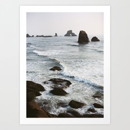 Quiet Waves on the Oregon Coast - Film Photograph Art Print