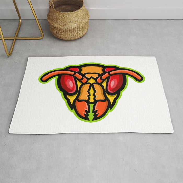 Hornet Head Mascot Rug