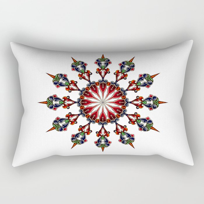 Lovely authentic ancient Armenian circular design. Rectangular Pillow