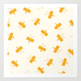 Dream Yellow Butterfly  Art Print