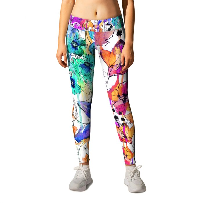 Lost in Botanica Leggings by Holly Sharpe | Society6
