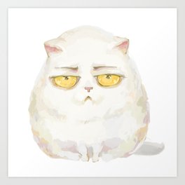 sad cat..) Art Print
