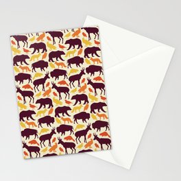 Critter Pattern Light Stationery Cards
