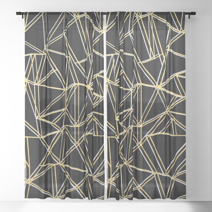 Ab Gold And Silver Sheer Curtain By Projectm Society6