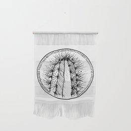 Black and white cactus sketch Wall Hanging