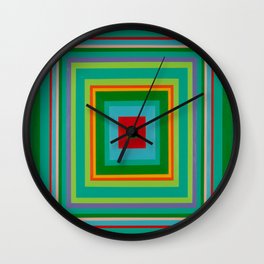 "Pop Ring Green"   Op art Wall Clock