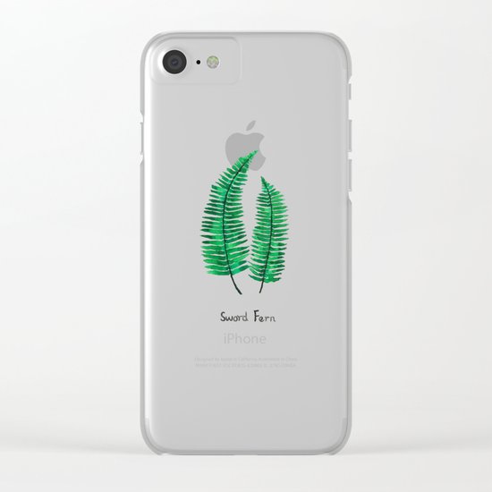 sword fern Clear iPhone Case