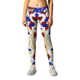 Red, White, Blue and Yellow Leggings