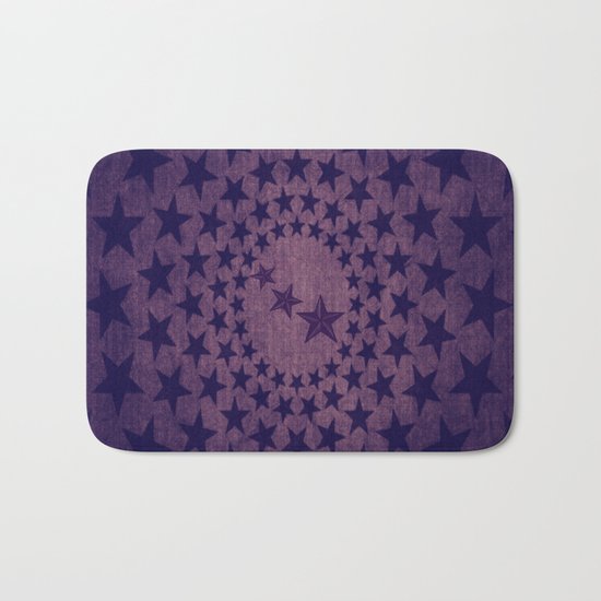 Purple stars decorative pattern Bath Mat