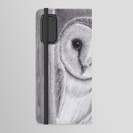 Barn Owl Pencil Drawings Android Wallet Case
