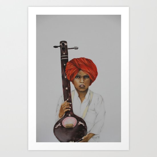indian boy Art Print