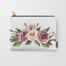 Pink Flowers Carry-All Pouch