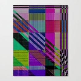 Abstrakt geometrisch lila grün Canvas Print