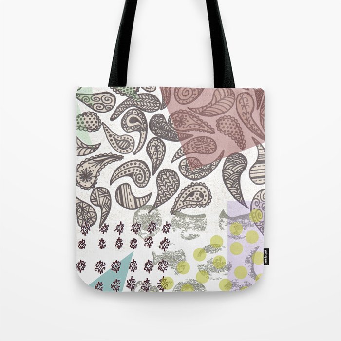 Paisley Collage Tote Bag