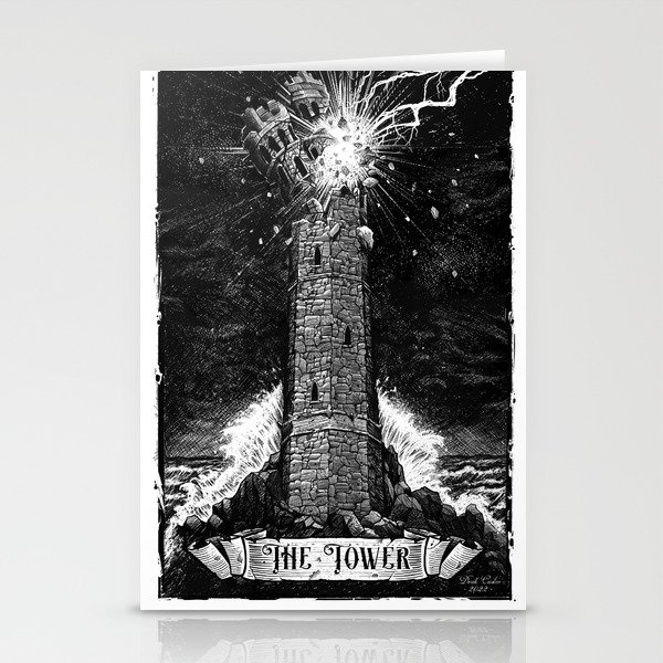The Tower - Tarot Stationery Cards