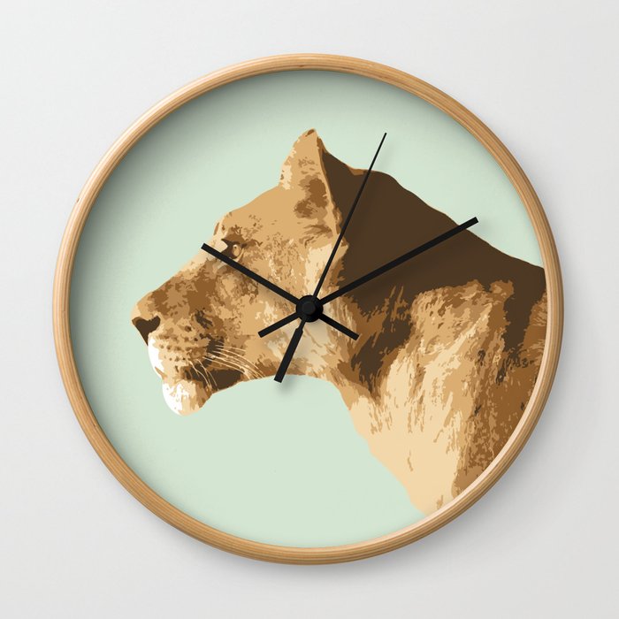 The Lioness Wall Clock