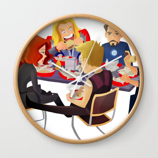 Avengers- Shawarma Wall Clock
