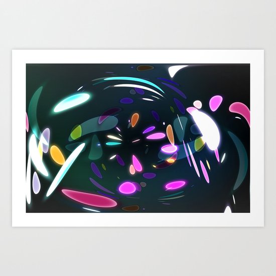 Vibrant shards Art Print