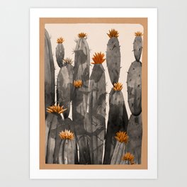 Blooming Cactus 3 Art Print