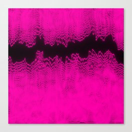Pink Glitch Distortion Canvas Print