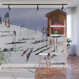 Skiers can't read ;o) Wall Mural