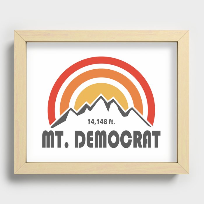 Mt. Democrat Colorado Recessed Framed Print