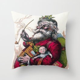 Victorian Santa Claus - Thomas Nast Throw Pillow