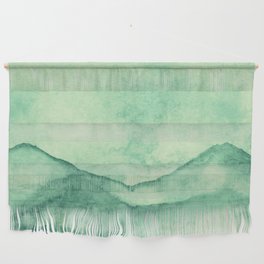 Green Mint Mountains Wall Hanging