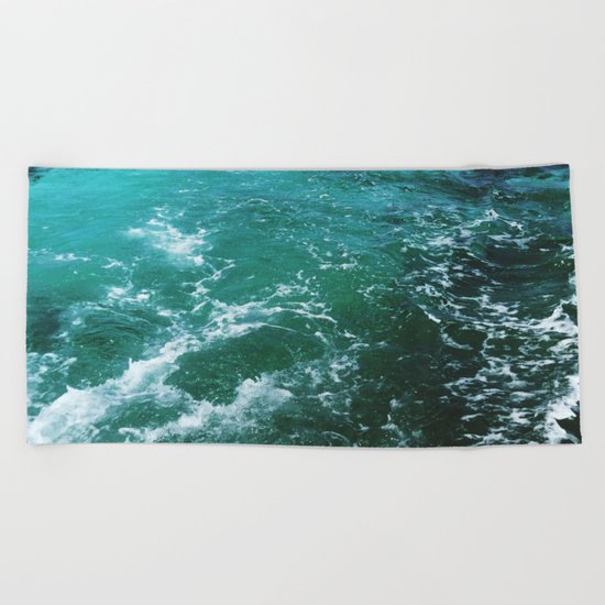 Ocean waves, Dominican republic Beach Towel