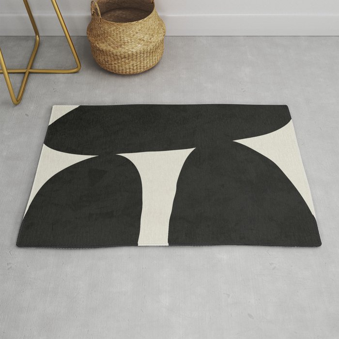 Beautiful abstract geometric art with colorful organic shapes Rug