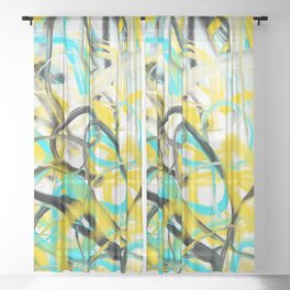 Abstract expressionist Art. Abstract Painting 51. Sheer Curtain