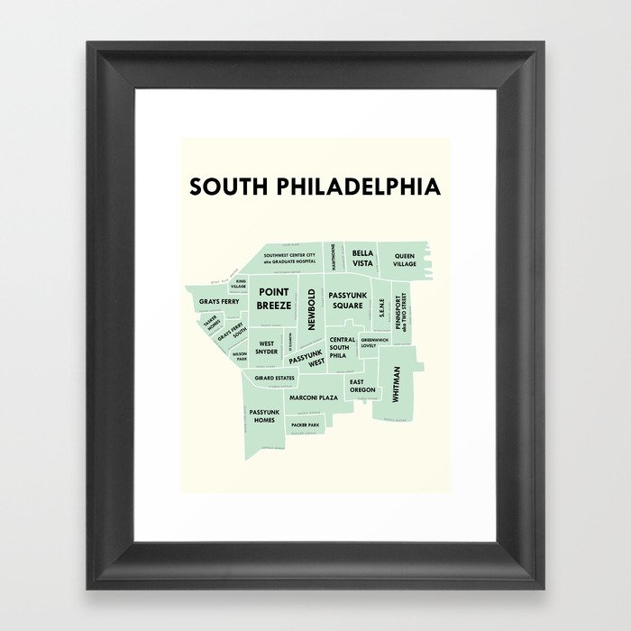 South Philadelphia Version 2 Framed Art Print